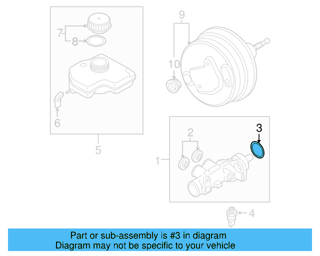 Master Cylinder Gasket 4D0-611-243 - View 9