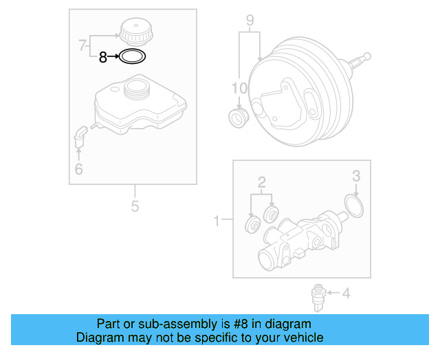 Reservoir Cap Gasket 893-611-347 - View 9