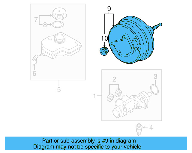 Brake Booster 3D0-612-107-C - View 4