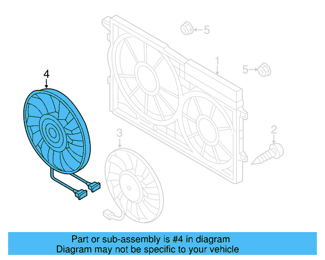 Fan & Motor 1K0-959-455-EA - View 6