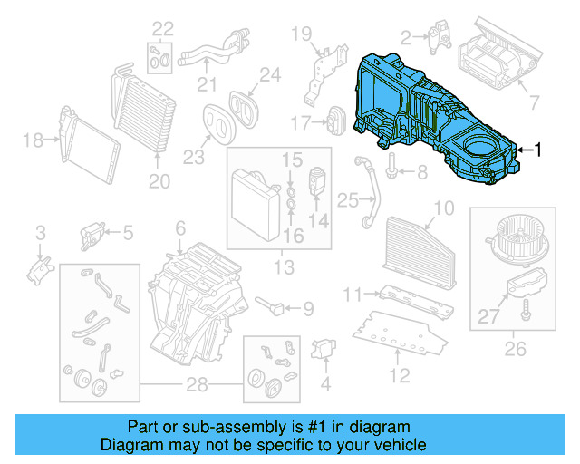 AC & Heater Case 5C1-898-063 - View 4