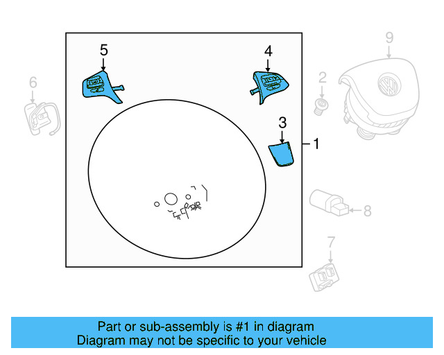 Steering Wheel 7P6-419-091-NGB