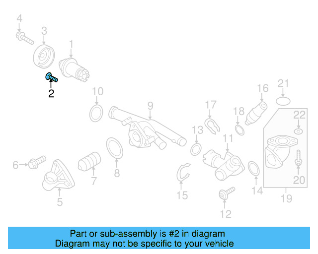 Water Pump Bolt N-105-268-02 - View 12
