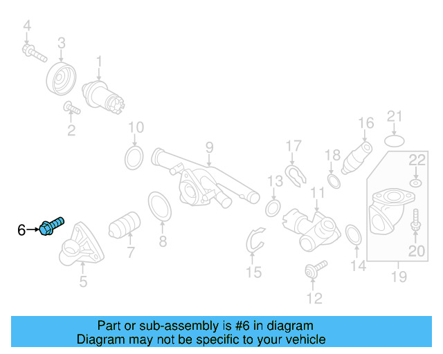 Thermostat Cover Bolt N-106-112-01 - View 40