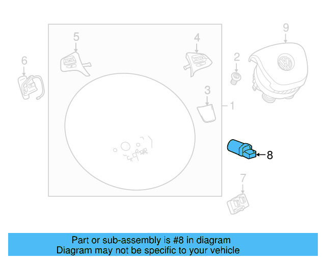 Steering Column Tilt Motor 7P6-959-111-A - View 3