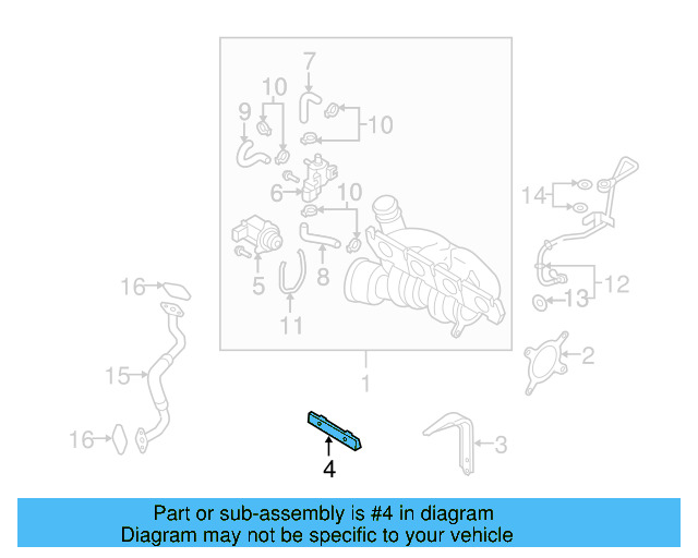 Turbocharger Bracket 06J-145-536-M - View 25