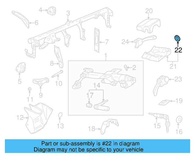 Steering Column Cover Grommet 8D0-905-869-01C - View 29