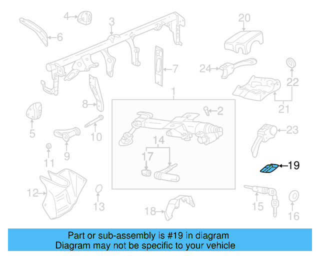 Steering Column Tilt Adjuster 1J0-419-378-F-01C - View 23