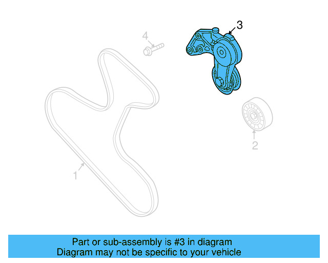 Accessory Drive Belt Tensioner Assembly 03H-145-299-B
