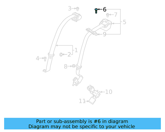 Outer Belt Assembly Lower Bolt WHT-003-682 - View 8