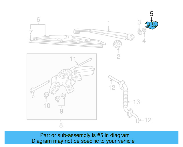 Wiper Arm Cap 7M3-955-435-01C - View 10