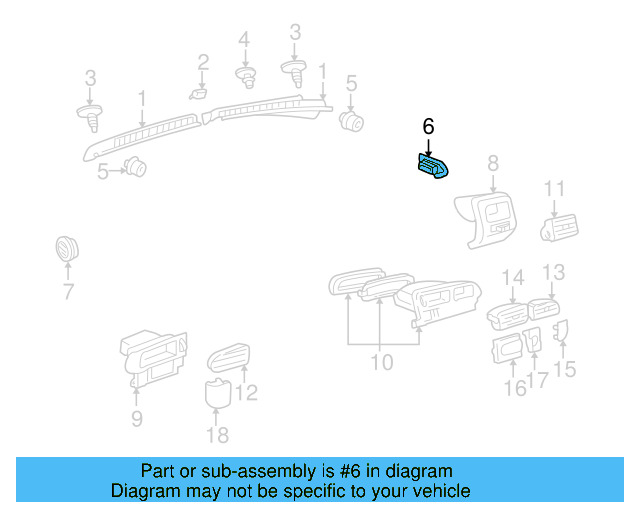Defroster Grille 1H1-819-706-A-01C