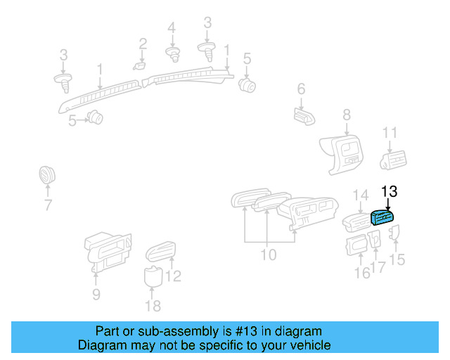 Vent Grille 1H6-819-756-01C - View 5
