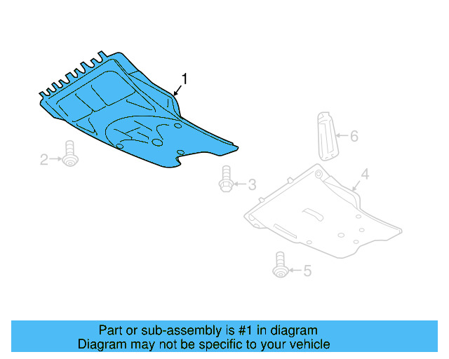 Radiator Support Splash Shield 3QF-825-236-G - View 4