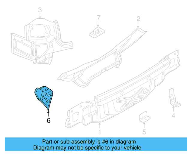 Rear Body Reinforcement 1K9-813-564 - View 3