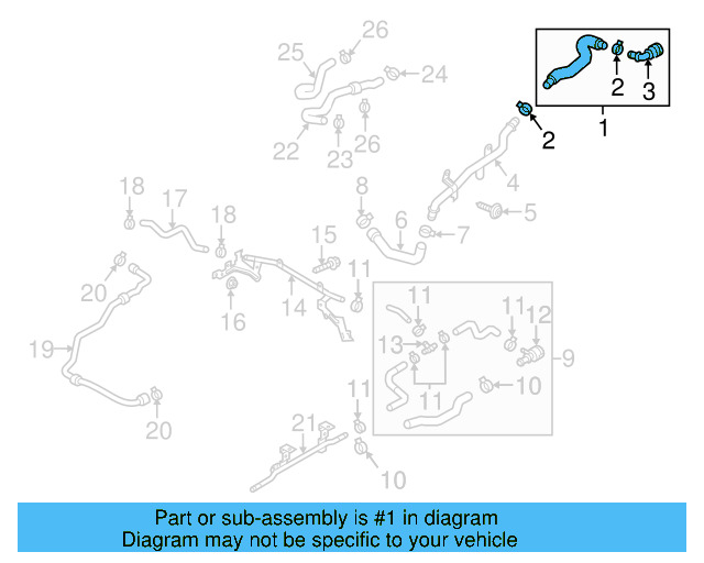Lower Hose 1K0-122-073-GK - View 6