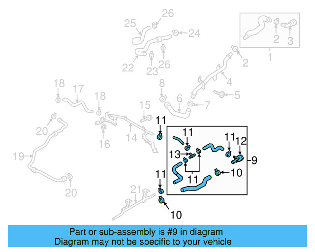 Inlet Hose 3C0-121-073-AE - View 11