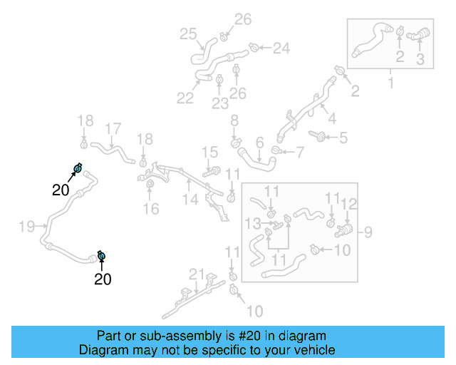 Reservoir Hose Clamp N-906-869-02 - View 151