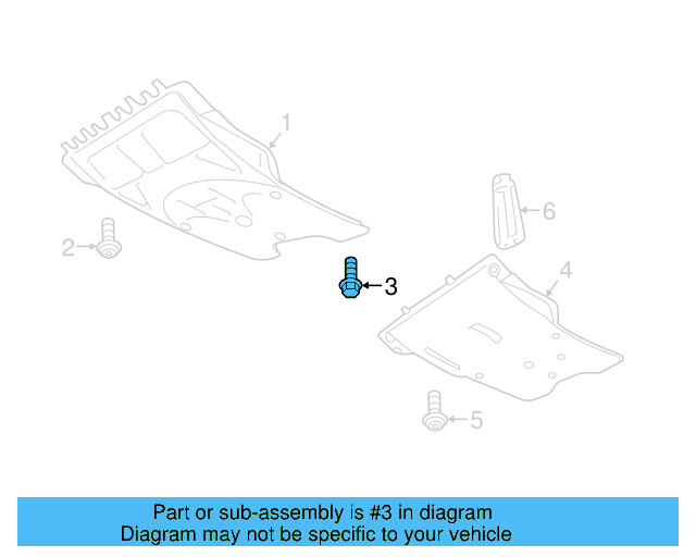 Radiator Support Splash Shield Screw WHT-000-729-A - View 30