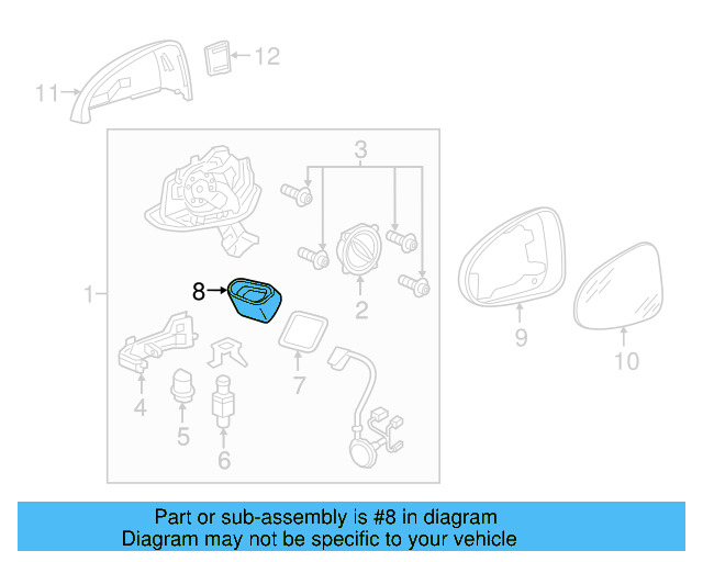 Mirror Housing 7P6-857-086-9B9 - View 2