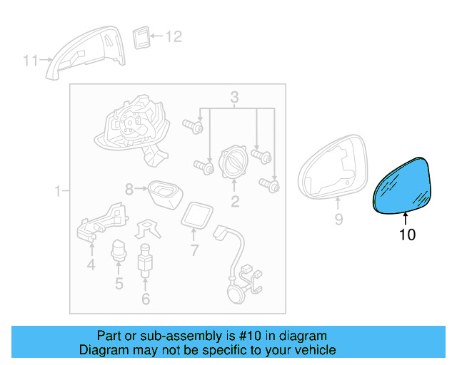 Mirror Glass 7P6-857-522 - View 10