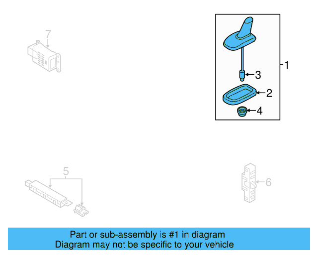 Radio Antenna Assembly 3C0-035-507-M - View 22