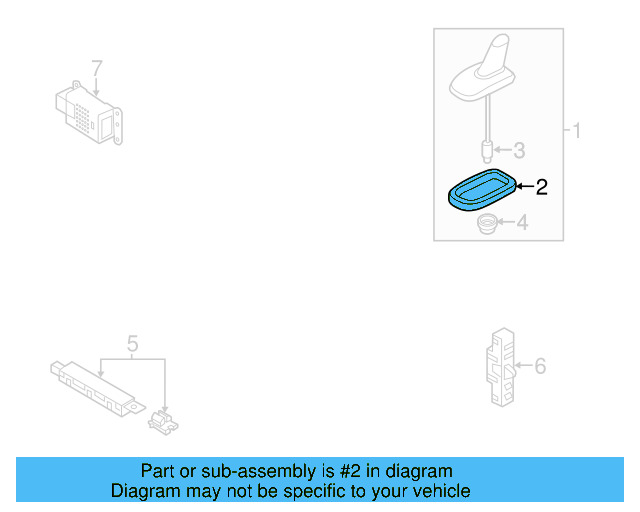 Radio Antenna Mast Gasket 3C0-035-349-A - View 44