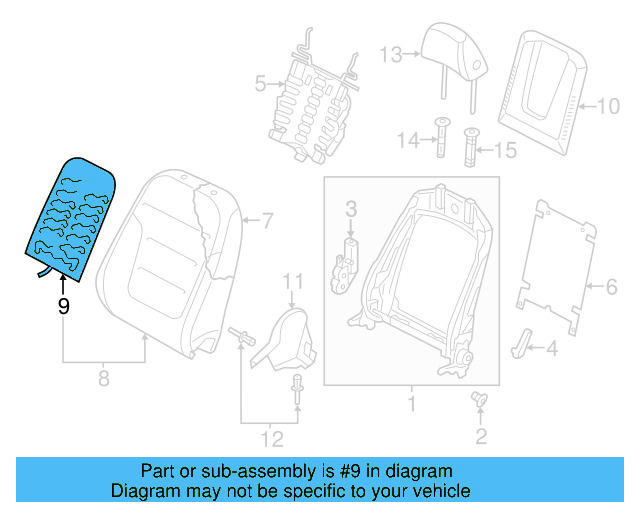 Seat Back Pad 7P6-881-775-AB - View 6
