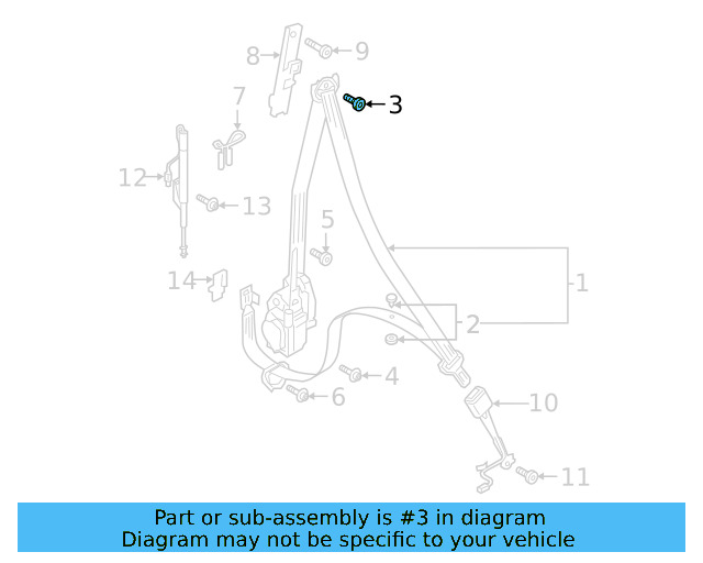 Front Belt Assembly Upper Bolt N-912-355-01 - View 15