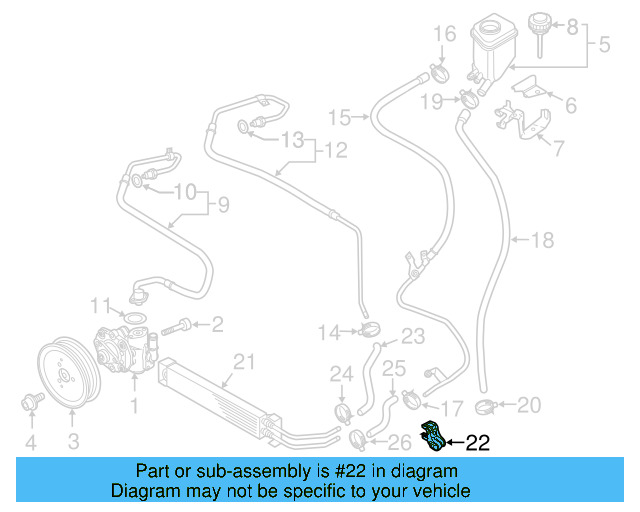 Power Steering Cooler Holder 7P0-422-849-A - View 4