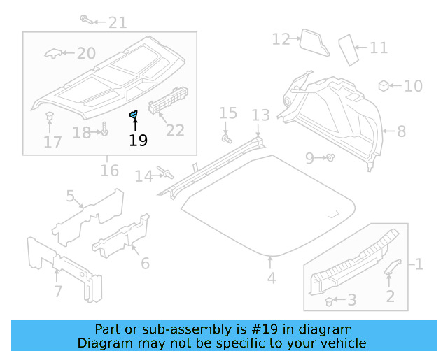 Rear Body Trim Clip 6J0-807-180 - View 10