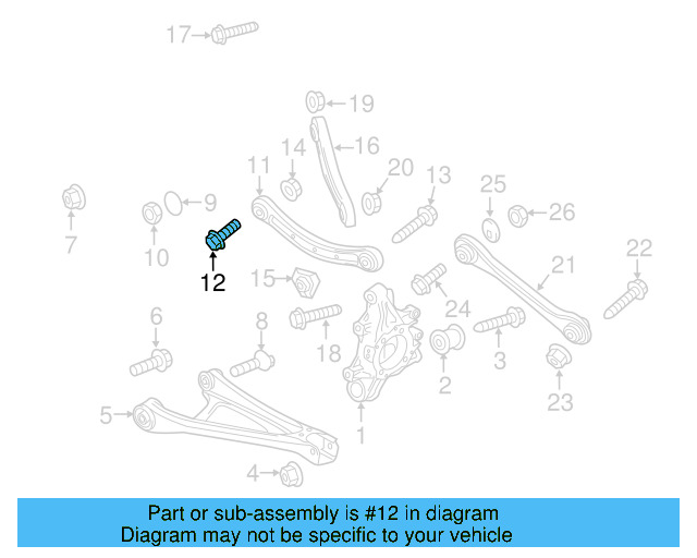 Ft Upper Control Arm Nut WHT-001-872