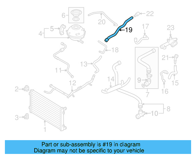 Hose 1C0-122-157-AF - View 2