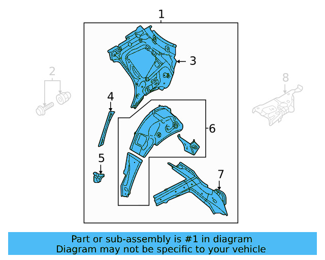 Inner Panel 2GJ-809-405 - View 2
