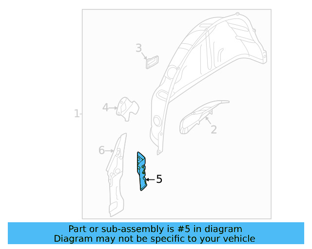 Inner Wheelhouse Adapter 5Q0-802-397 - View 14