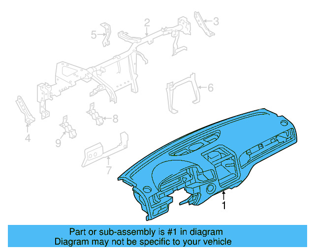 Instrument Panel 7P1-857-003-J-HR2 - View 3