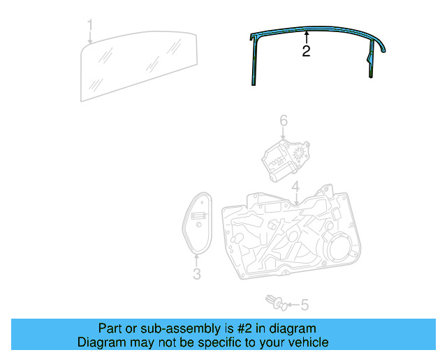 Window Channel 5K3-837-431-B-5AP - View 2