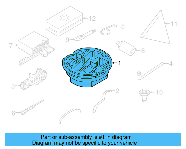 Trunk Floor Storage Box 1J0-012-115-AF - View 12