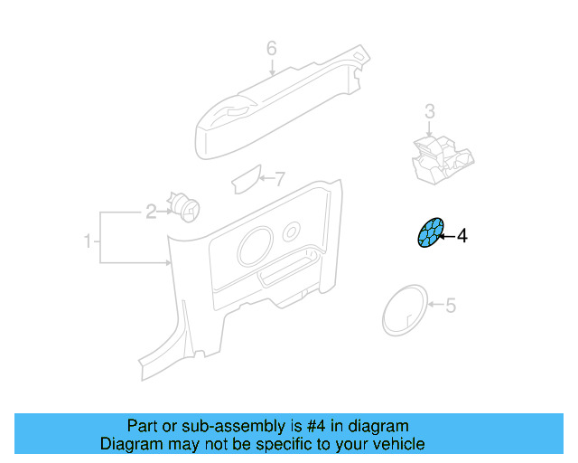 Speaker Grille 3B0-868-149-U71 - View 44