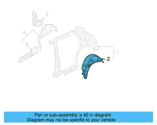 Outer Wheelhouse 1K6-809-412-B - View 4