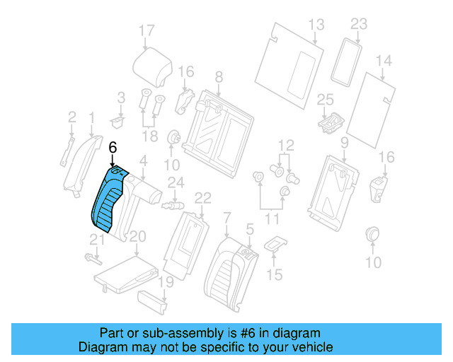 Seat Back Pad 3C8-885-776-G - View 3