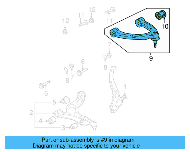 Upper Control Arm 7P0-407-021 - View 4