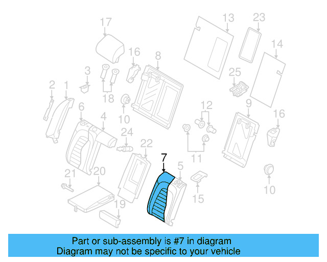 Seat Back Pad 3C8-885-775-N - View 3