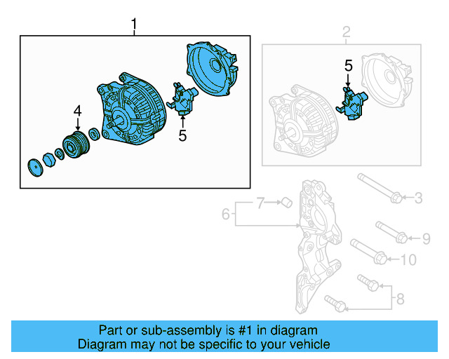 Alternator 03L-903-023-LX - View 2