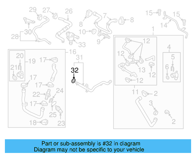 Engine Coolant Pipe O 06B-121-687 - View 27