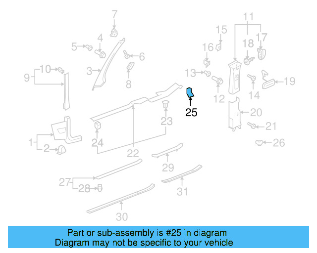 Kick Panel Trim Clip N-902-438-01 - View 29