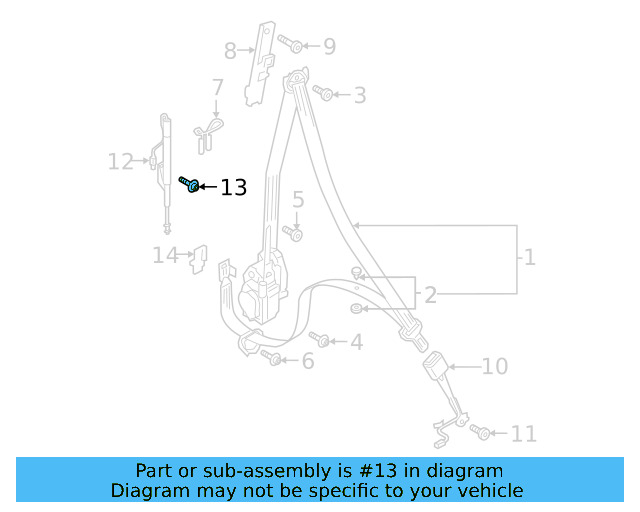 Belt Tensioner Screw N-106-190-01 - View 3