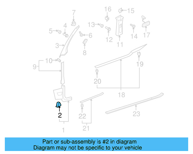 Cowl Trim Clip 1K0-864-247 - View 16