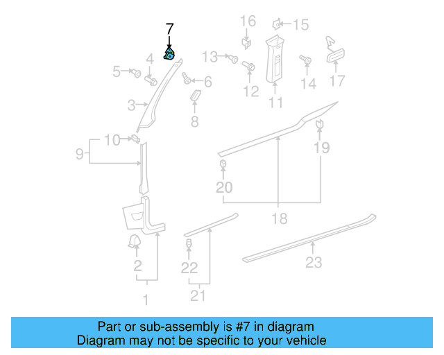 Windshield Pillar Trim Retainer Nut 1K0-867-207 - View 12