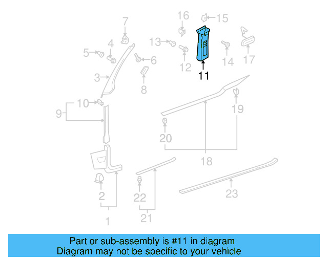 Pillar Trim 1K3-867-244-K-DD9